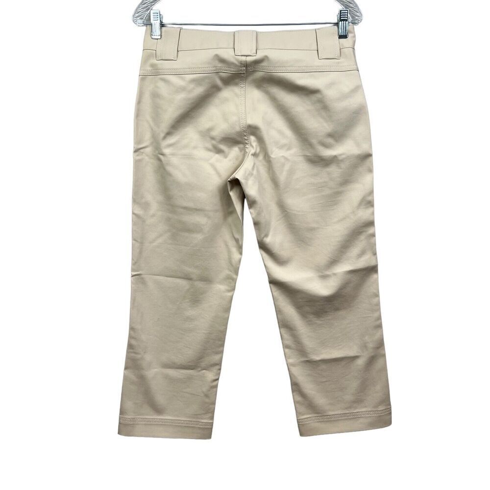 Banana Republic Pants Martin Crop Chino Stretch Slit Ankle Hem Beige Women Sz 4* - Picture 5 of 6